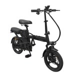 14-inch lithium battery, rear-mounted single-speed folding electric bike for delivery, can fit in the trunk of a small car.